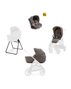 Aptica System Quattro - Essence Mokka - Seduta All Season + Culla Open Up + Standup + Seggiolino Auto Darwin