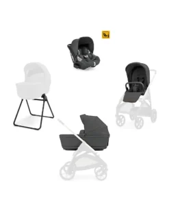 Aptica System Quattro - Marble Grey - Seduta All Season + Culla Open Up + Standup + Seggiolino Auto Darwin