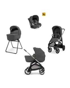 Aptica System Quattro - Marble Grey - Seduta All Season + Culla Open Up + Standup + Seggiolino Auto Darwin + Telaio Palladio