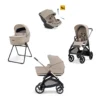 Aptica System Quattro - Vicuna Beige - Passeggino + Culla Standup + Seggiolino Auto Darwin Recline EVO + Telaio Palladio