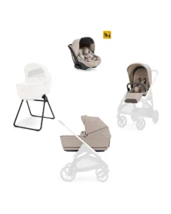 Aptica System Quattro - Vicuna Beige - Seduta All Season + Culla Open Up + Standup + Seggiolino Auto Darwin