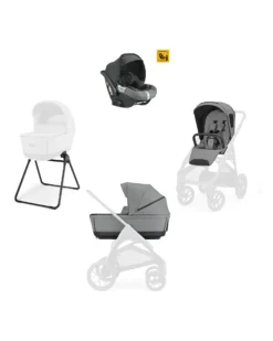Aptica XT System Quattro - Canyon Grey - Seduta All Season + Culla Open Up + Standup + Seggiolino Auto Darwin