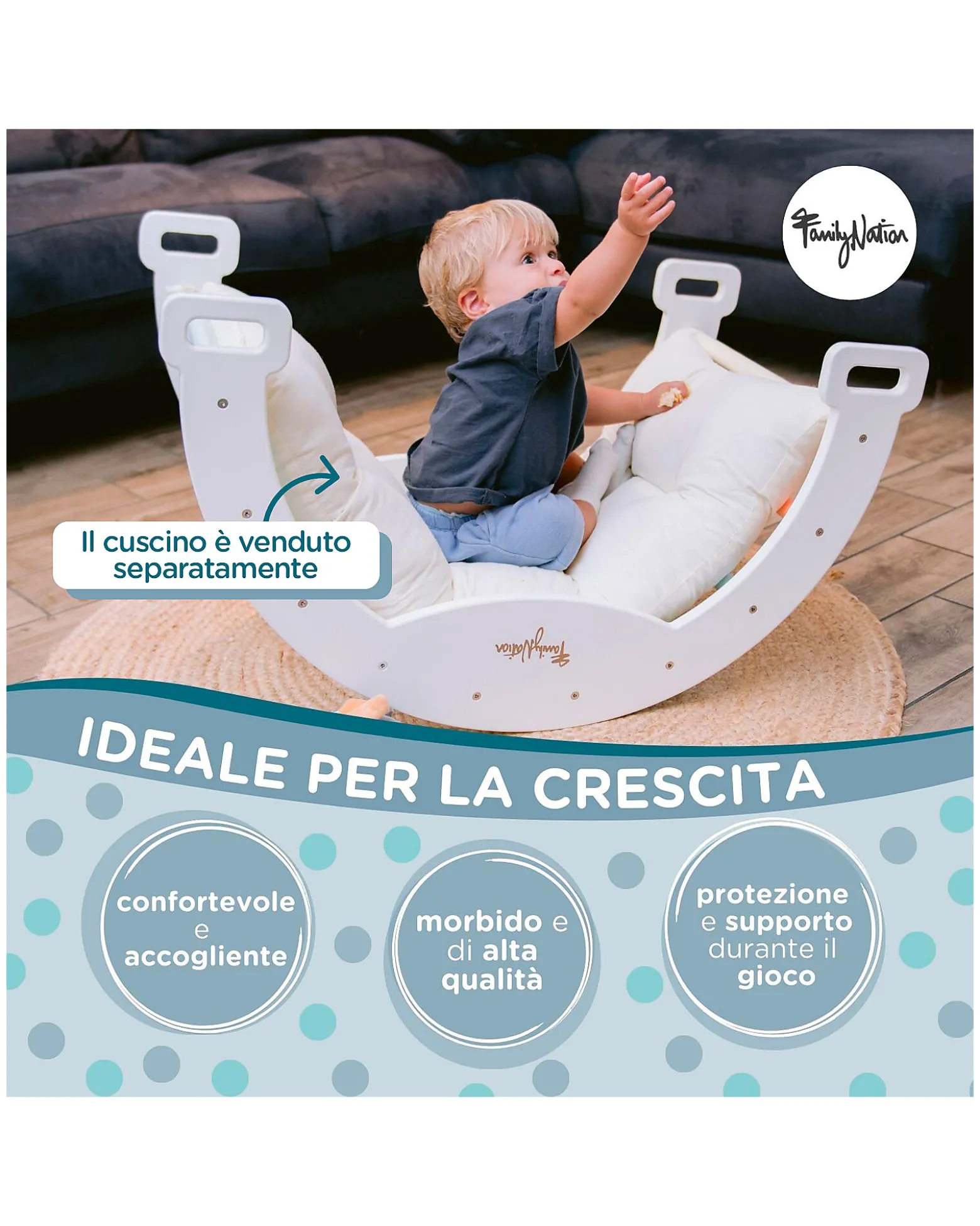 Arco Montessori Rainbow - Cotton Candy - Sviluppa Equilibrio e Agilità