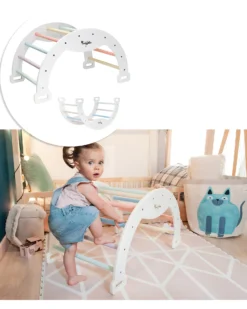 Arco Montessori Rainbow - Cotton Candy - Sviluppa Equilibrio e Agilità