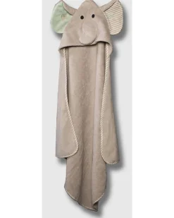 Asciugamano Baby con Cappuccio, Ellie l'Elefante - 100% cotone