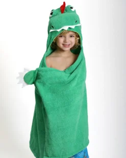 Asciugamano Bimbi con Cappuccio, Devin il Dinosauro - 100% cotone