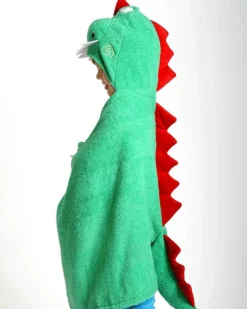 Asciugamano Bimbi con Cappuccio, Devin il Dinosauro - 100% cotone