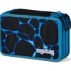 Astuccio Maxi Completo - 3 Zip e Tasca per Monete - Bearassic Garden - Blu