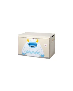 Baule Portagiochi - Yeti - Blu - 61 x 37 x 38 cm - Riordina la Cameretta con Fantasia