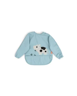 Bavaglio a Maniche Lunghe con Tasca - Tiny Farm - Blu - Impermeabile