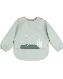 Bavaglio a Maniche Lunghe Impermeabile con Tasca - Croco - Verde - Certificato Oeko-Tex