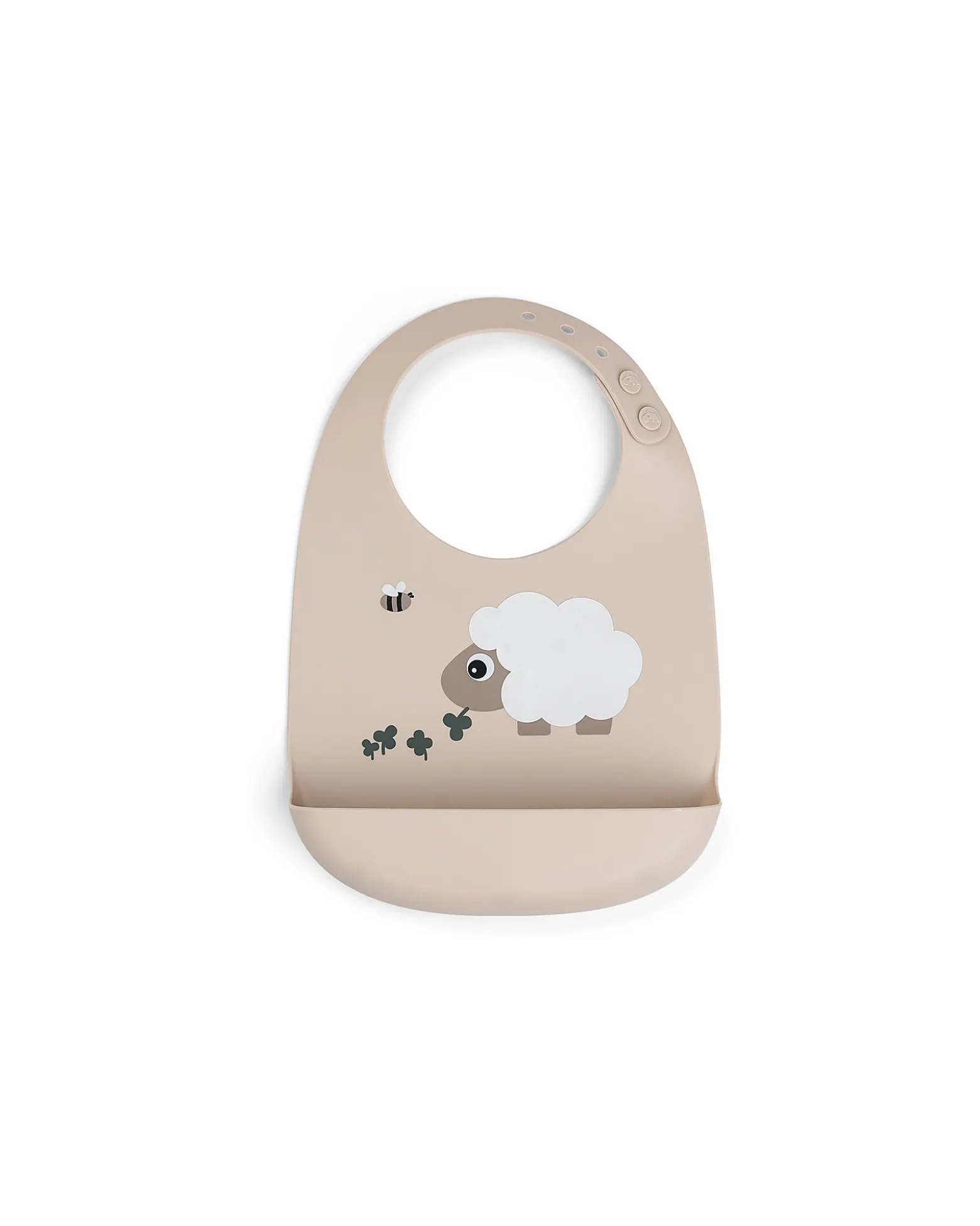 Bavaglio Impermeabile con Tasca - Tiny Farm - Sabbia - 100% Silicone