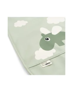 Bavaglio Impermeabile con Tasca - Happy Clouds - Verde - Certificato OEKO-TEX