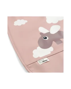 Bavaglio Impermeabile con Tasca - Happy Clouds - Cipria - Certificato OEKO-TEX