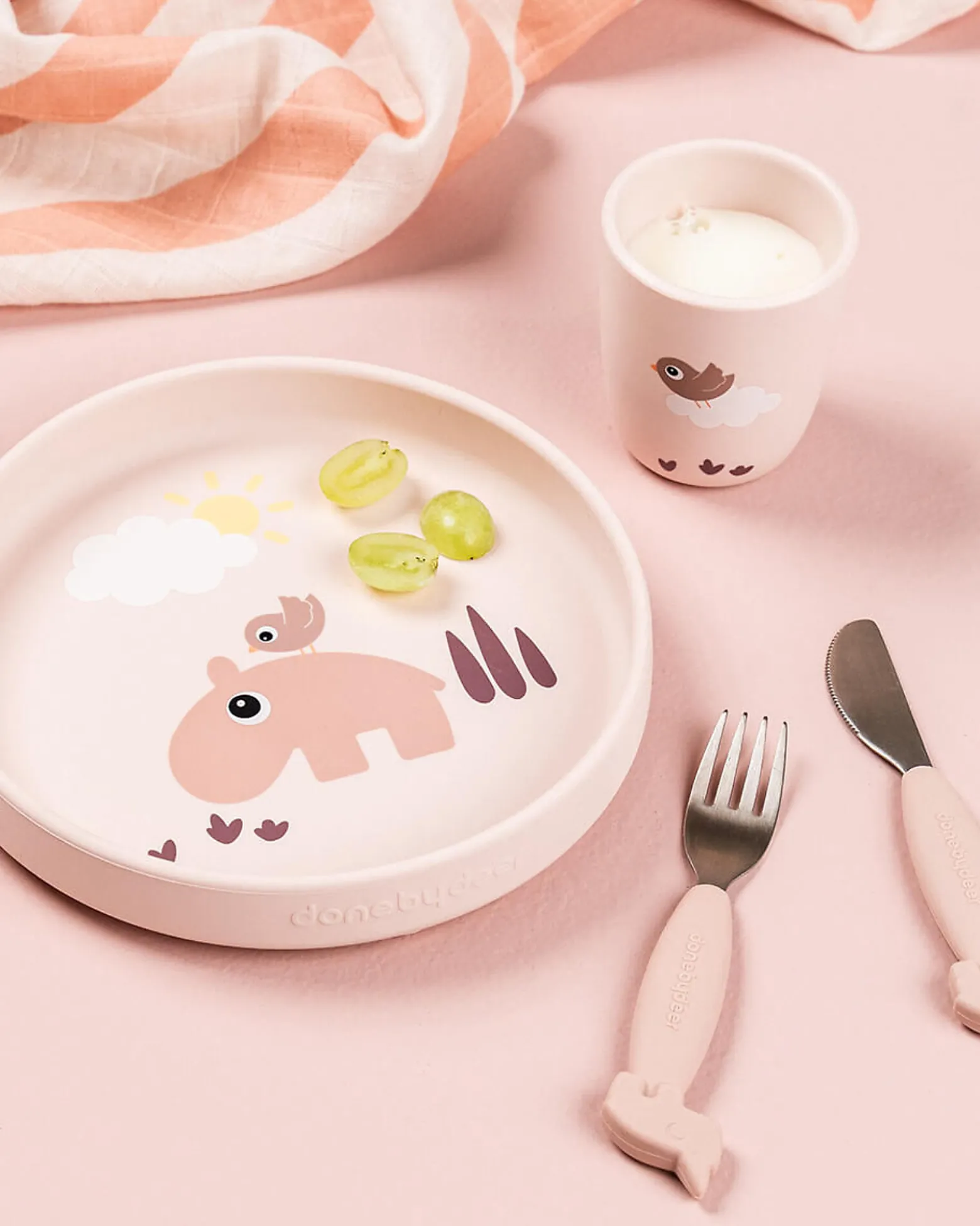 Bicchiere Mini Mug 160 ml - Playground - Cipria - 100% Silicone Alimentare