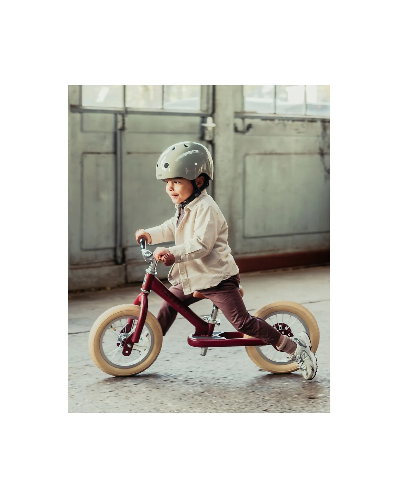 Bici Senza Pedali Vintage - Rosso Opaco - dai 15 mesi!