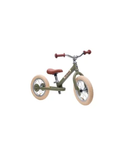 Bici Senza Pedali Vintage - Verde Opaco - dai 15 mesi!