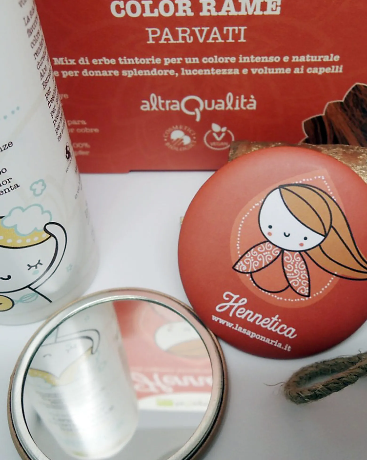 Bio Tinta Riflessante per Capelli 100% Vegetale , Rame "Parvati"