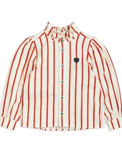 Blusa con Colletto Volant - Multicolor - 100% Cotone Bio GOTS