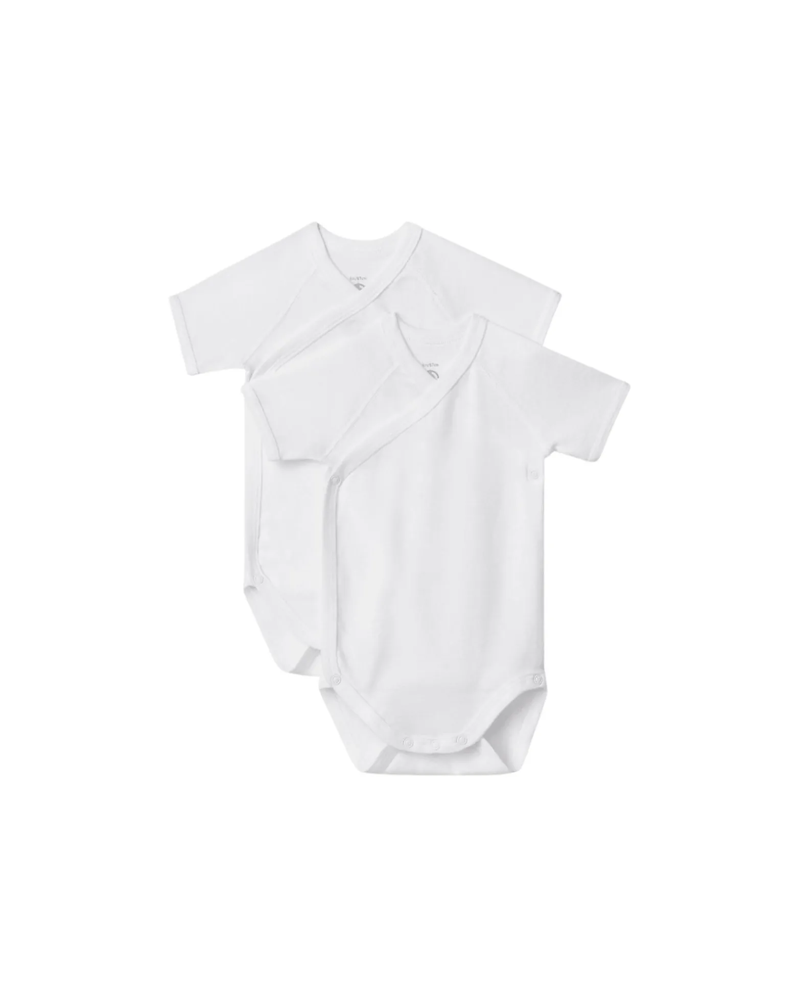 Body Kimono Manica Corta - Pacco da 2 - Bianco - 100% Cotone