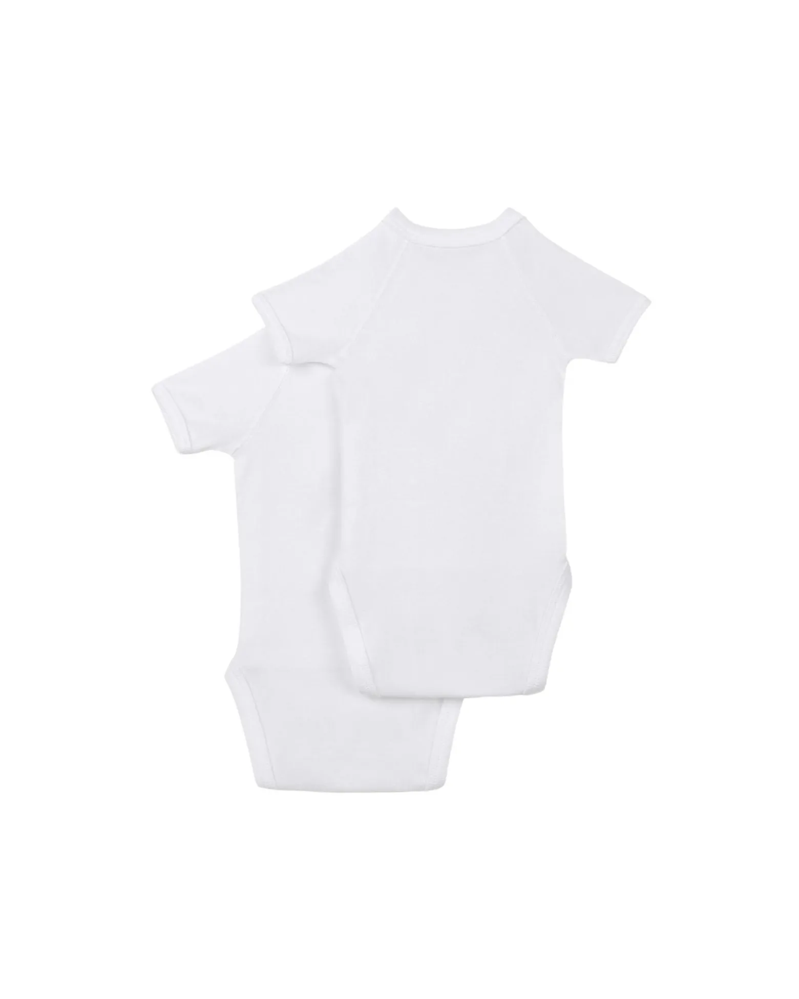 Body Kimono Manica Corta - Pacco da 2 - Bianco - 100% Cotone