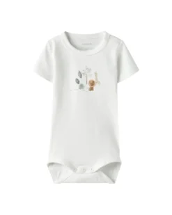 Body Maniche Corte - Cloud Dancer - Cotone Bio