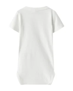 Body Maniche Corte - Cloud Dancer - Cotone Bio