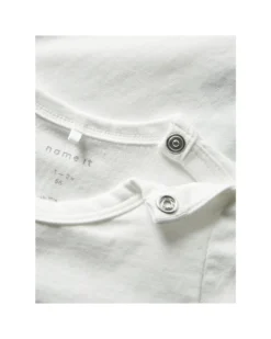 Body Maniche Corte - Cloud Dancer - Cotone Bio