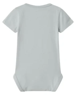 Body Maniche Corte - Pearl Blue - Cotone Bio