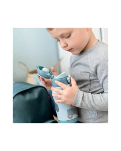 Borraccia Antigoccia Termica per Bambini 340 ml - Tiny Farm - Blu