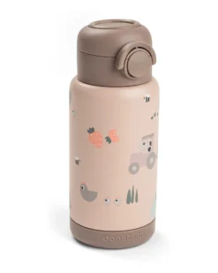 Borraccia Antigoccia Termica - Tiny Farm - Cipria - 340 ml - 7,5 x 19 cm