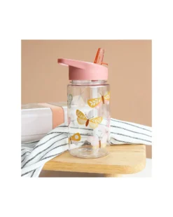 Borraccia con Cannuccia 450 ml - Farfalle - Senza BPA!