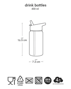 Borraccia con Cannuccia 450 ml - Robot - Senza BPA!