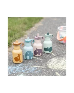 Borraccia in Metallo 350 ml - Croco - Verde - con Cannuccia a Scomparsa!