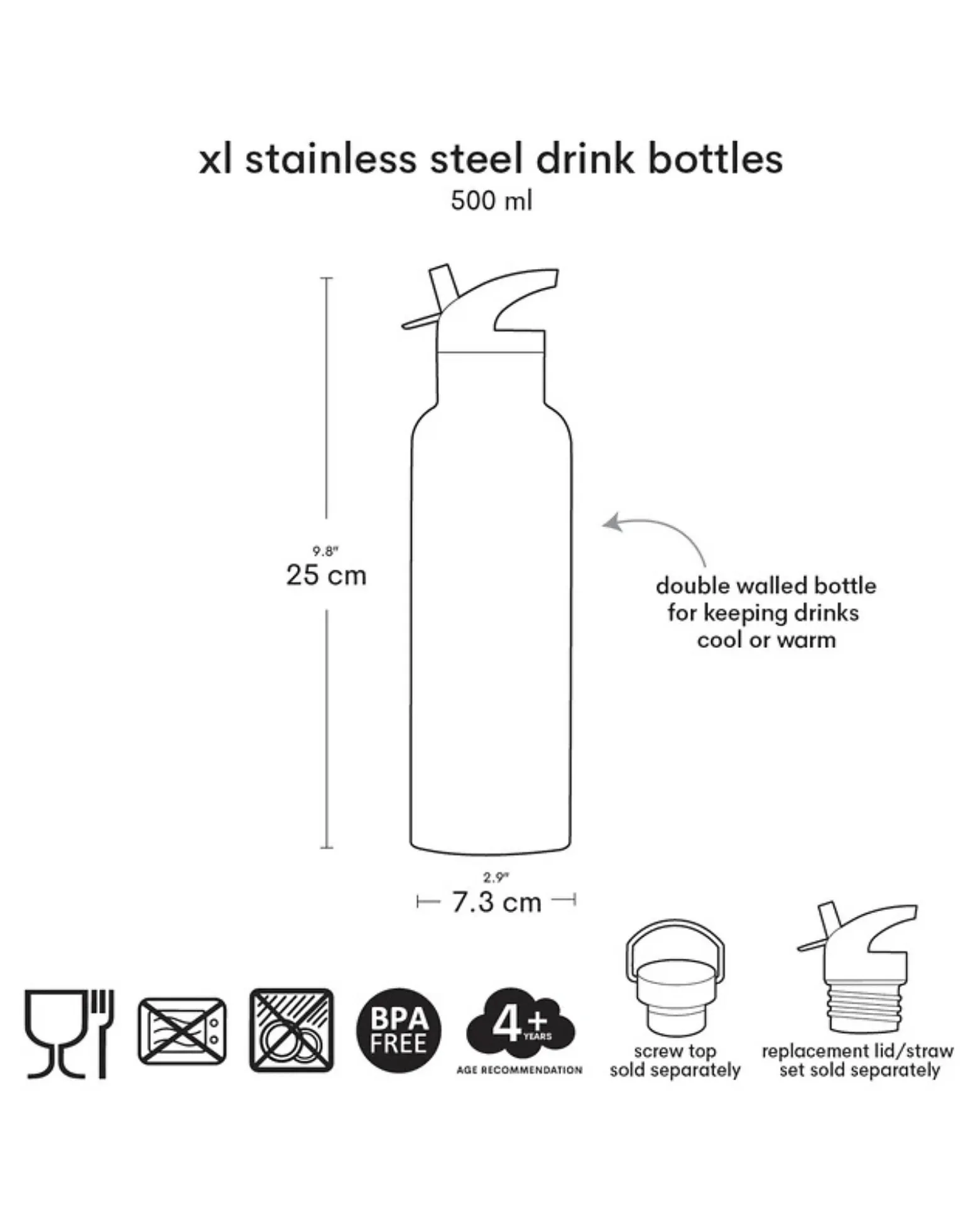 Borraccia Termica in Acciaio Inossidabile - 500 ml - Robot