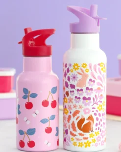 Borraccia Termica in Acciaio Inossidabile - 350 ml - Ciliegie