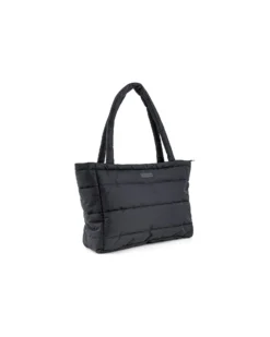 Borsa Cambio con Fasciatoio - Trapuntata - Nera - 26 L - Fatto con Bottiglie di Plastica Riciclata