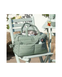 Borsa Cambio con Fasciatoio - Trapuntata - Verde - 24 L - Fatto con Bottiglie di Plastica Riciclata