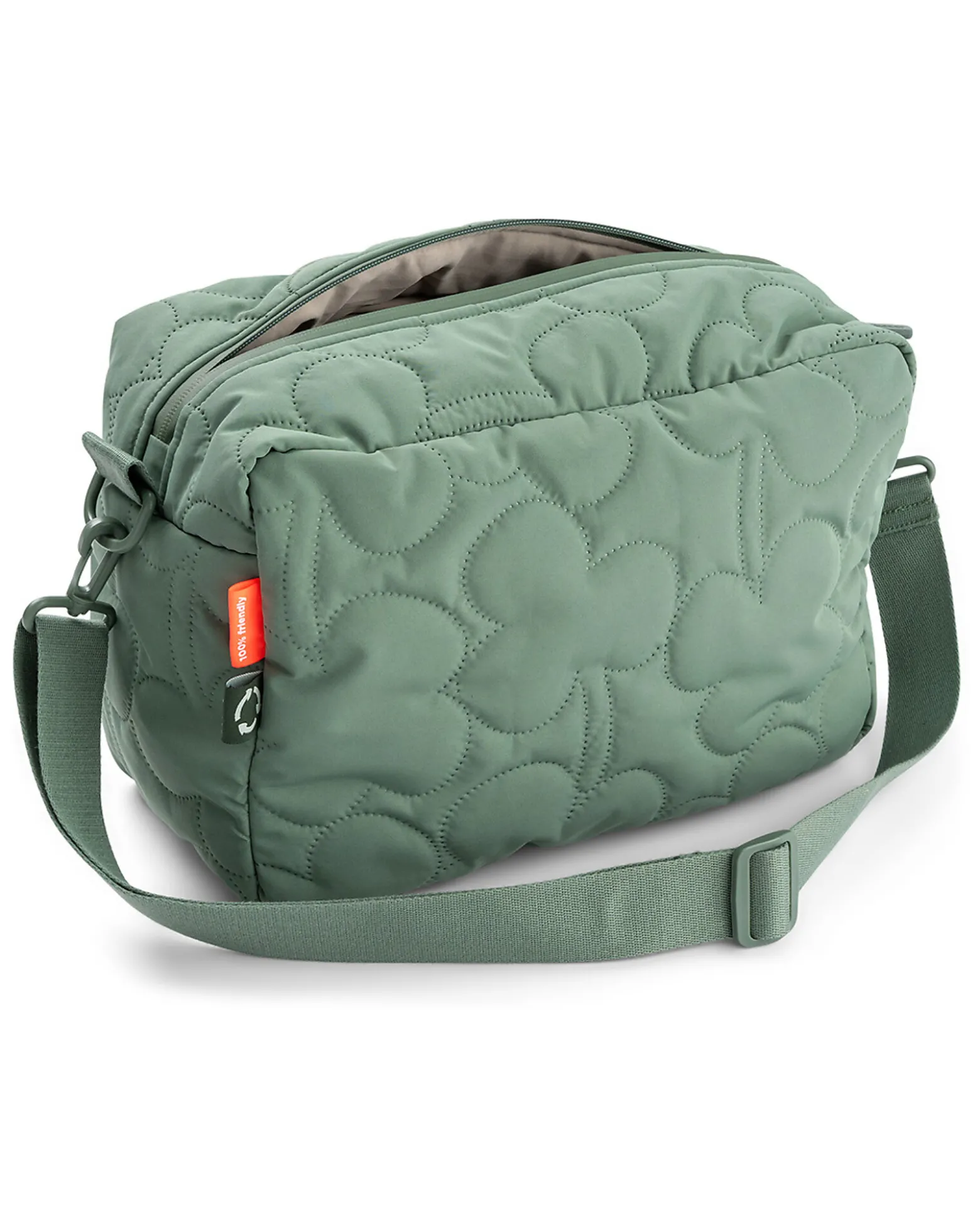 Borsa Cambio Passeggino Trapuntata - Verde - 12 L - Fatta con Bottiglie di Plastica Riciclata
