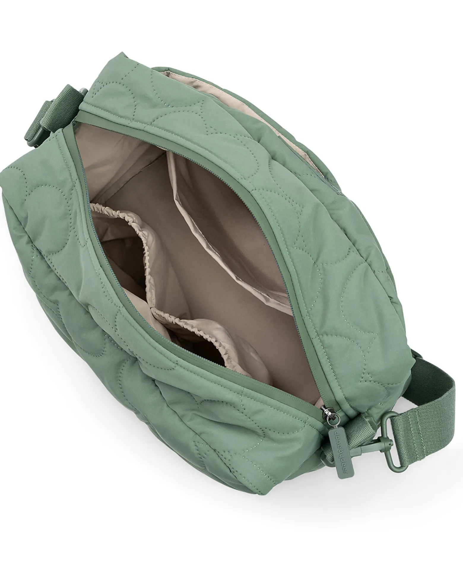 Borsa Cambio Passeggino Trapuntata - Verde - 12 L - Fatta con Bottiglie di Plastica Riciclata