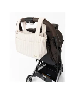 Borsa Organizer per Passeggino - Righe - Beige - Compatibile con tutti i modelli di passeggino