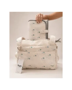 Borsa Organizer per Passeggino - Ginkgo - Avorio - Compatibile con tutti i modelli di passeggino