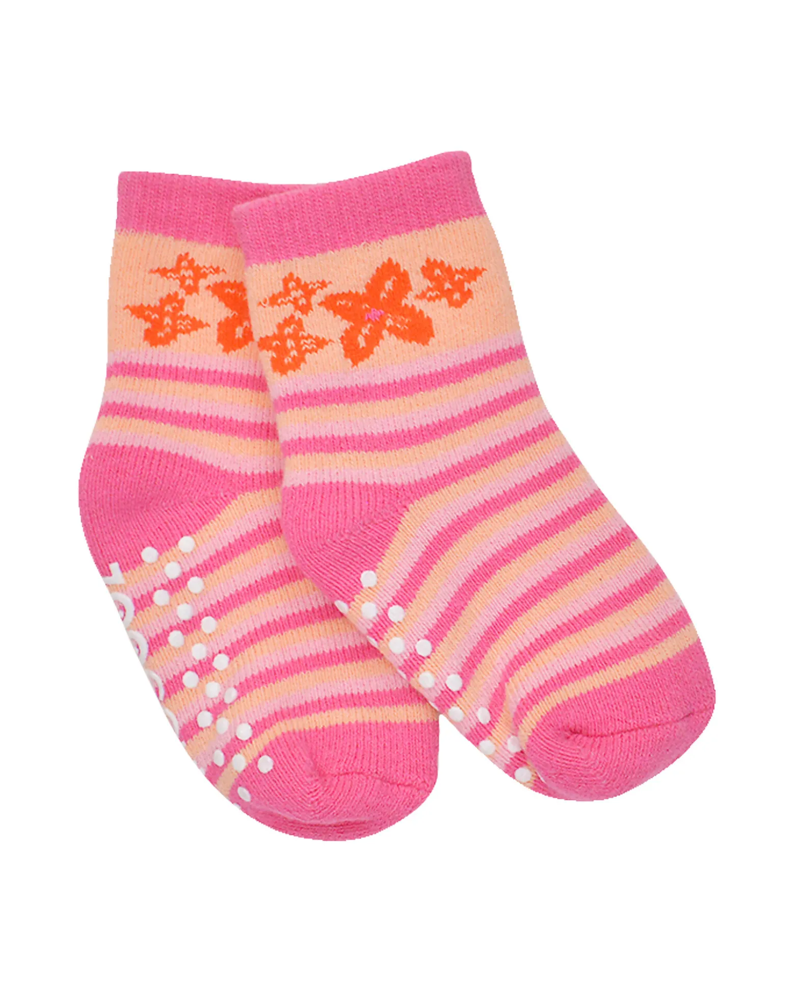 Calzini Antiscivolo Grip+Easy Franny il Fenicottero - Pacco da 3 - 0-24 mesi
