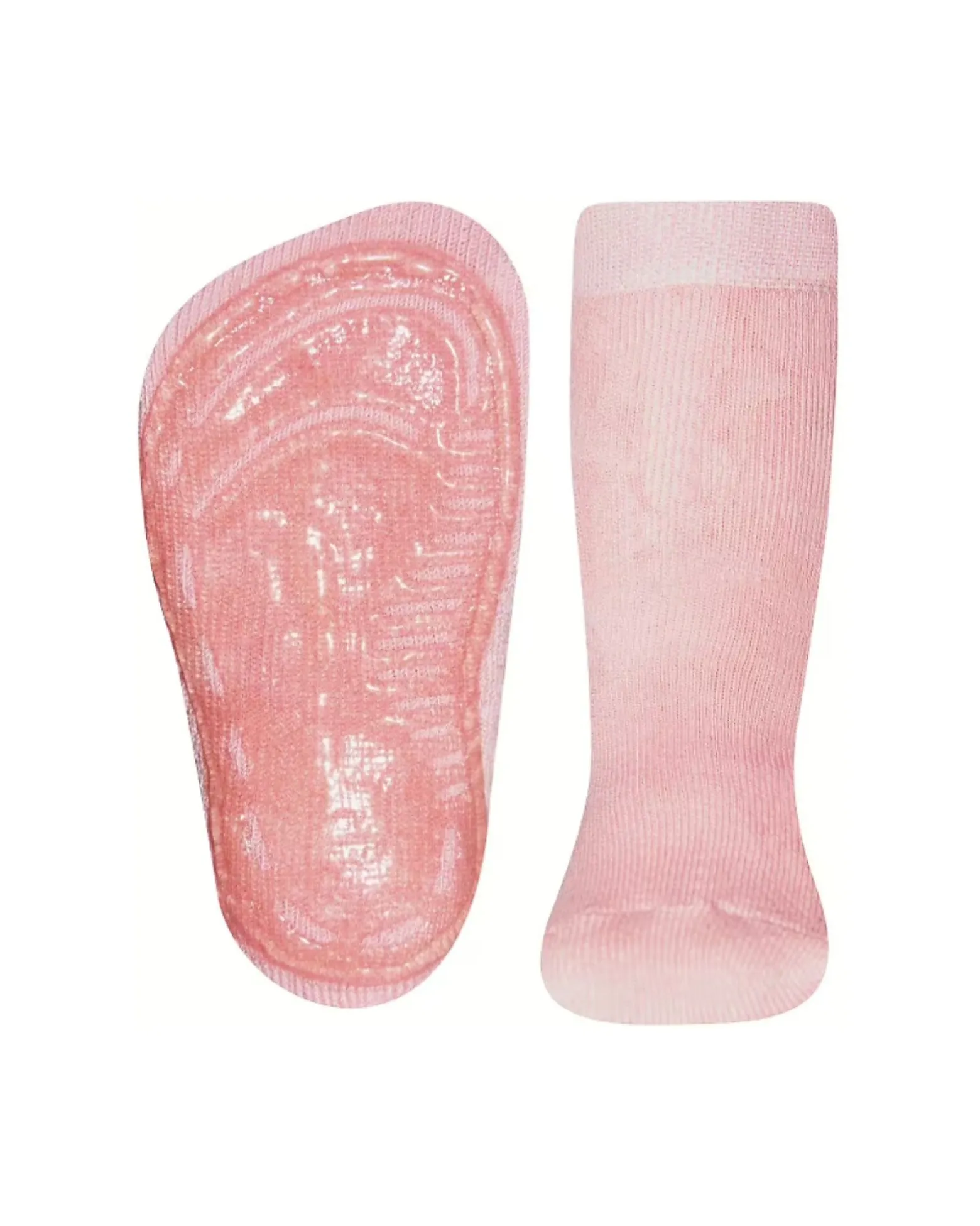 Calzini Antiscivolo SoftStep Uni - Rosa Antico - Cotone Bio GOTS