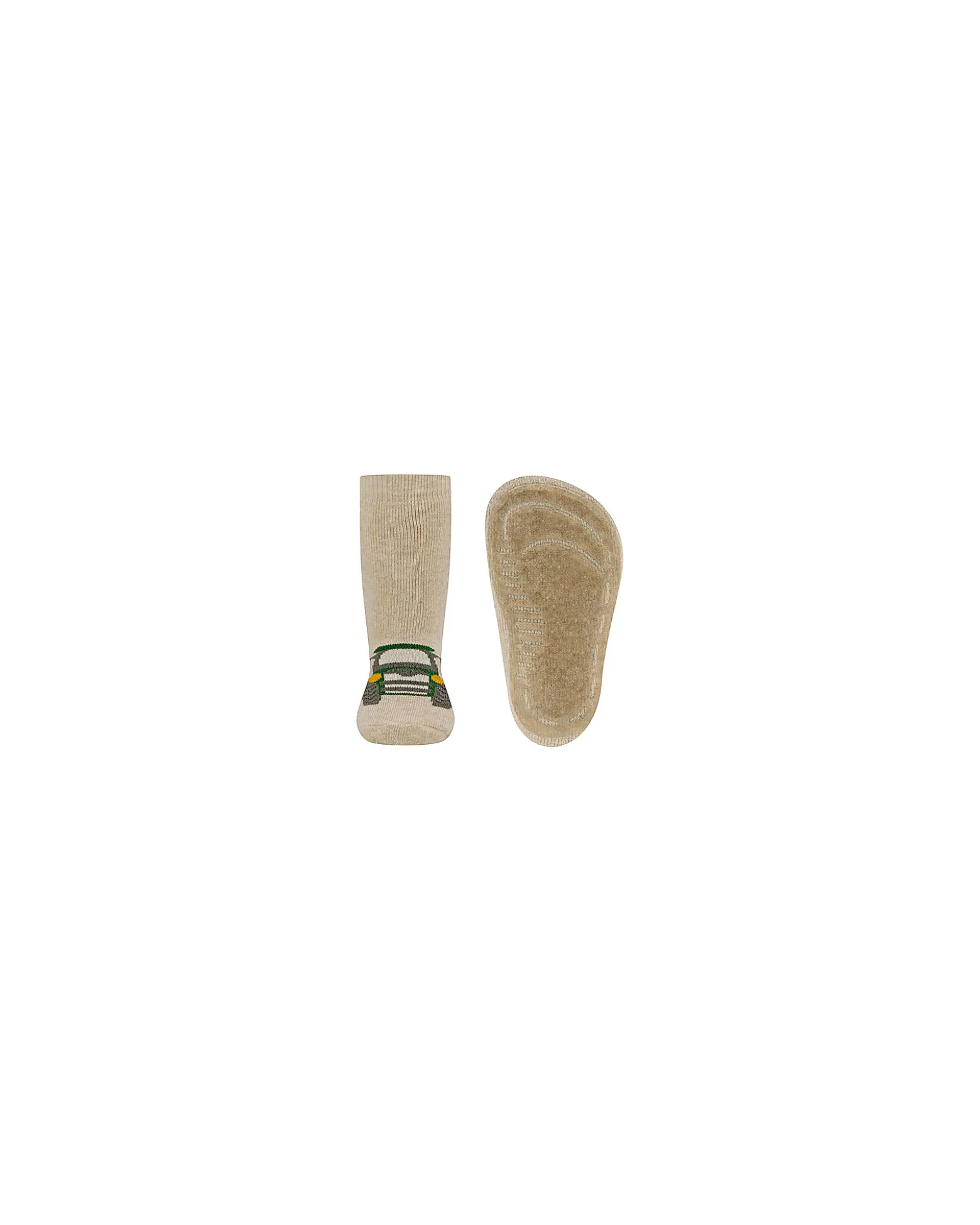 Calzini Antiscivolo SoftStep Uni - Beige - Trattore - Cotone Bio GOTS