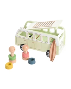 Camper Avventura - Naturale e Verde Chiaro - Legno - da 3 Anni