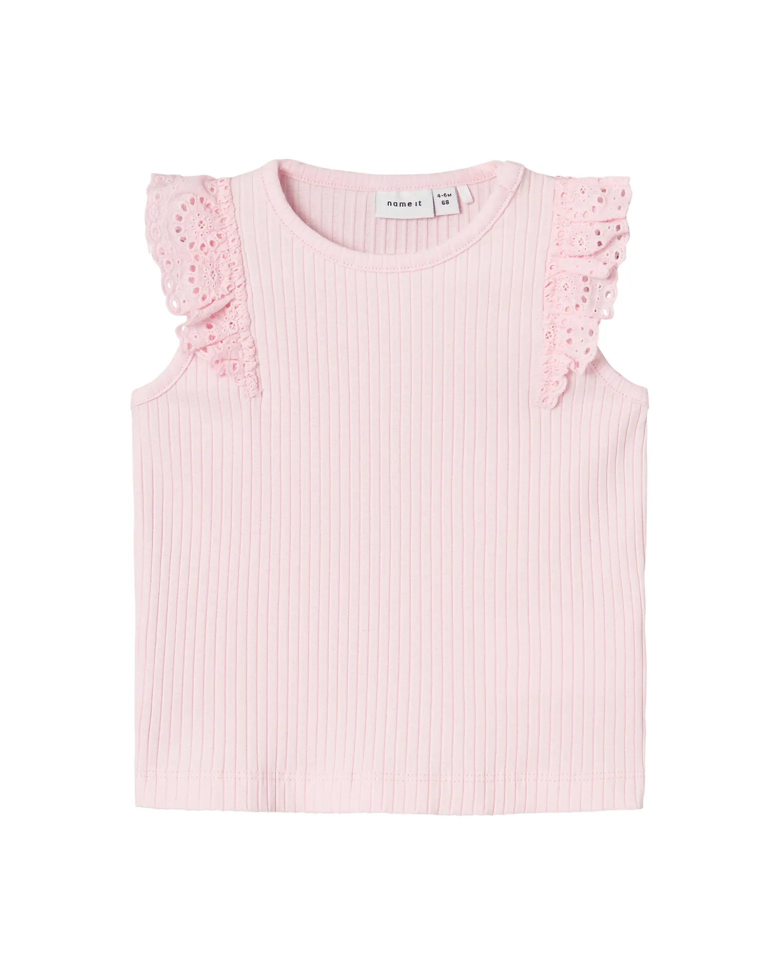 Canotta con Volant - Parfait Pink - Cotone Bio