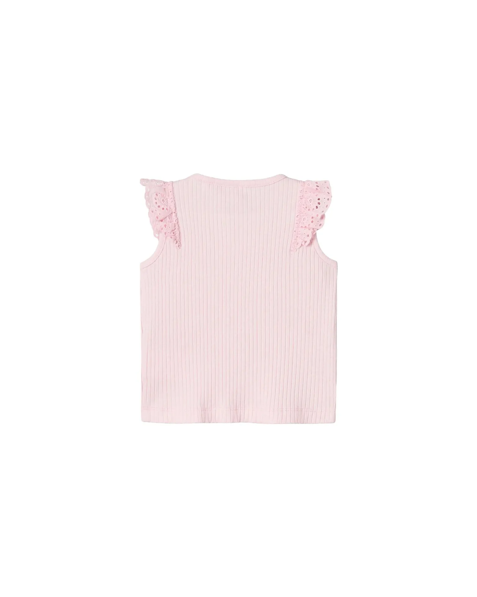 Canotta con Volant - Parfait Pink - Cotone Bio