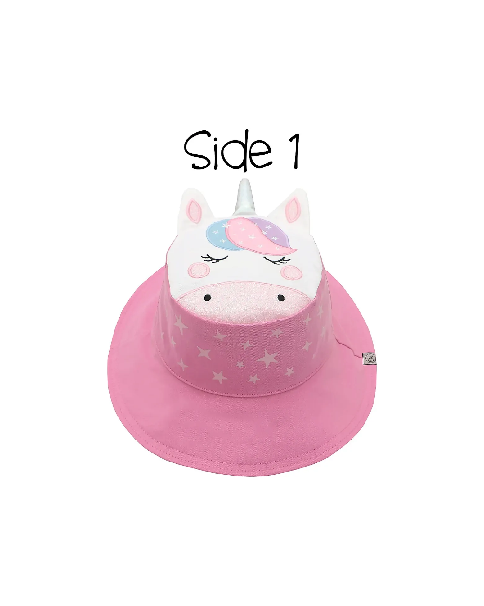 Cappello Estivo Reversibile Anti-UV SPF 50+ - Unicorno+Stella - 100% Cotone