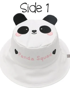 Cappello Estivo Reversibile Anti-UV SPF 50+ - Panda+Koala - 100% Cotone - Nuovo Design